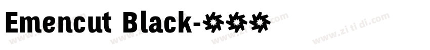 Emencut Black字体转换